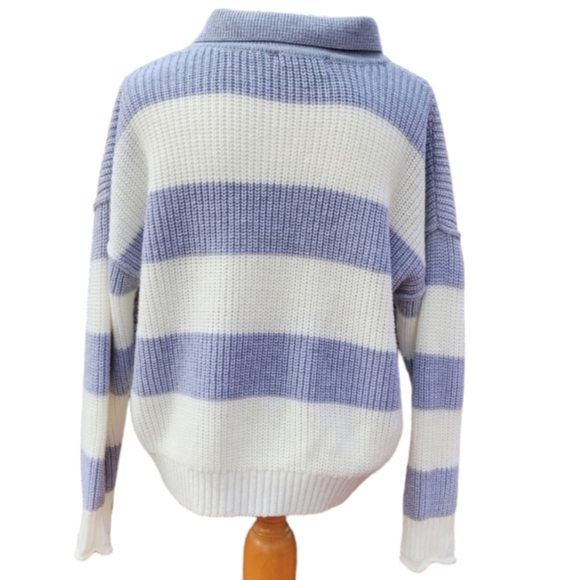 Knit Stripe Longsleeve oversize Sweater - Picture 10 of 10
